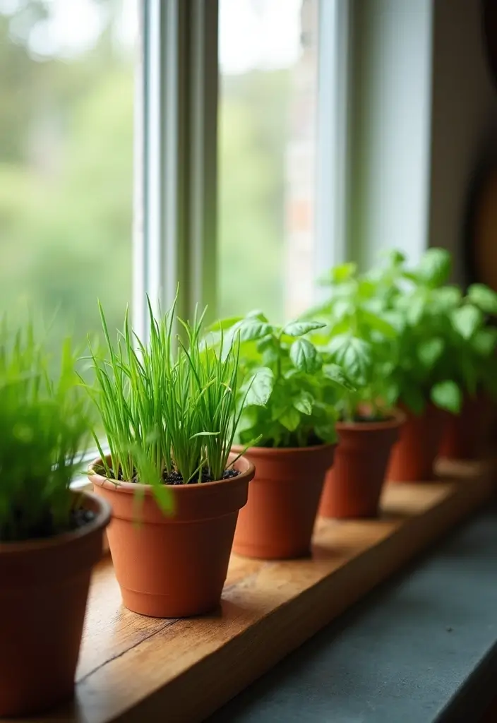 20 Fresh Herb Garden Ideas That Will Elevate Your Cooking (And Your Mood!) - 19. Windowsill Herb Planters