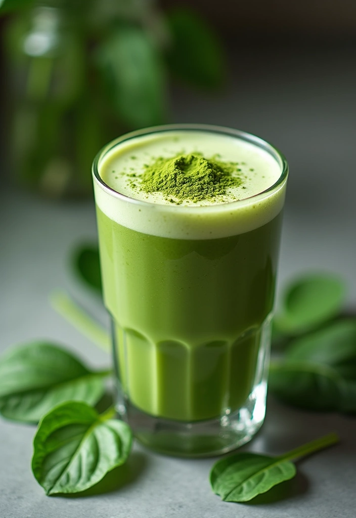 12 Breakfast Smoothie Recipes That Make Mornings a Breeze (You Must Try #8!) - 10. Matcha Green Tea Smoothie