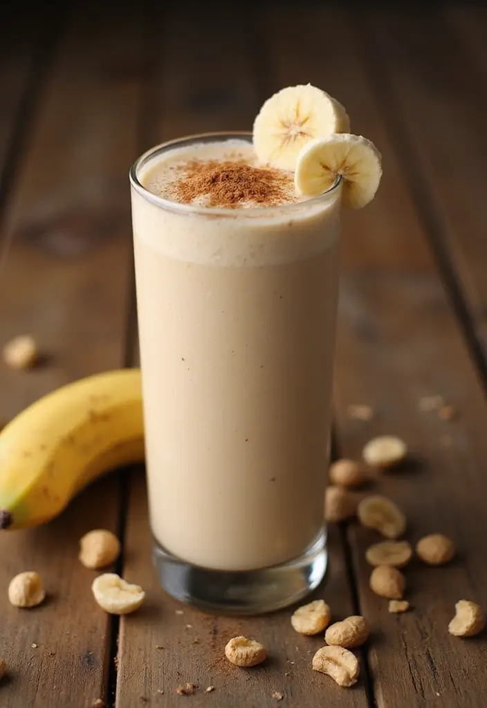 12 Breakfast Smoothie Recipes That Make Mornings a Breeze (You Must Try #8!) - 4. Peanut Butter Banana Smoothie