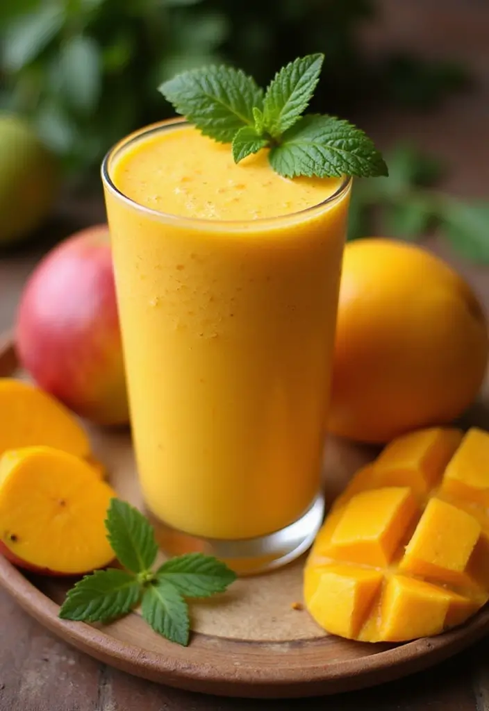 12 Breakfast Smoothie Recipes That Make Mornings a Breeze (You Must Try #8!) - 7. Mango Lassi Smoothie