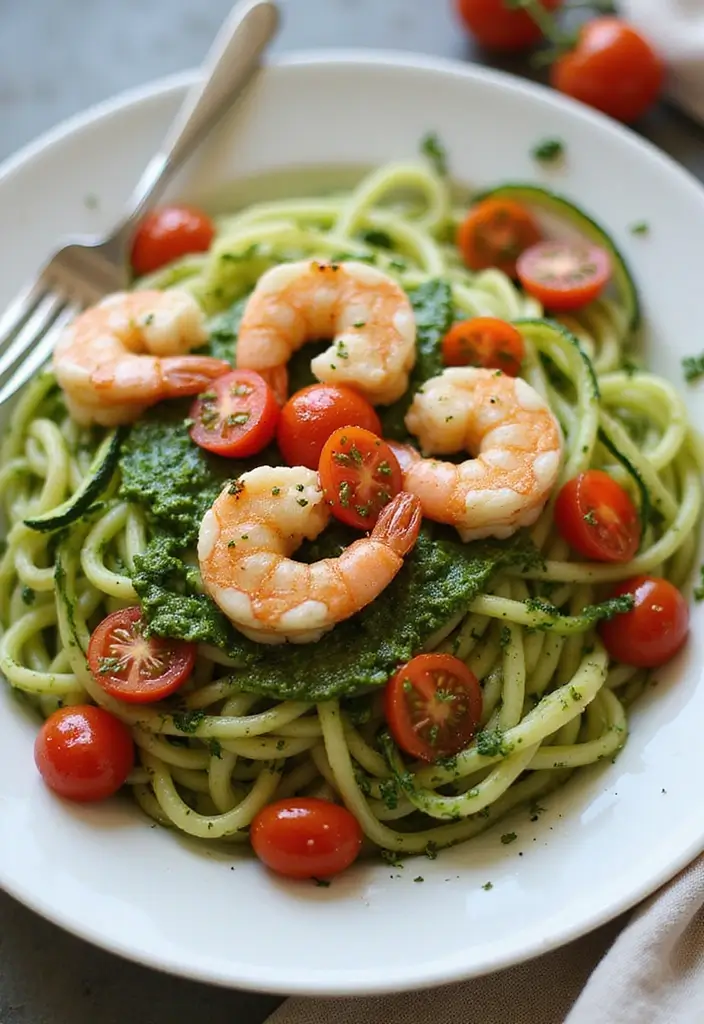 15 Healthy Dinner Ideas That Are Tasty and Guilt-Free (Try #8 Tonight!) - 1. Zucchini Noodles with Pesto