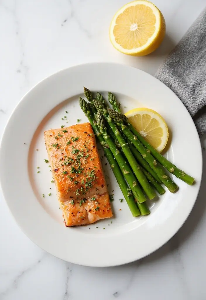 15 Healthy Dinner Ideas That Are Tasty and Guilt-Free (Try #8 Tonight!) - 3. Baked Salmon with Asparagus