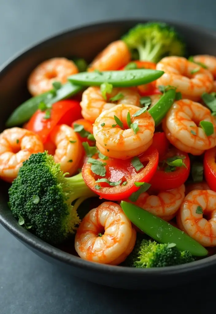 15 Healthy Dinner Ideas That Are Tasty and Guilt-Free (Try #8 Tonight!) - 9. Shrimp Stir-Fry with Veggies
