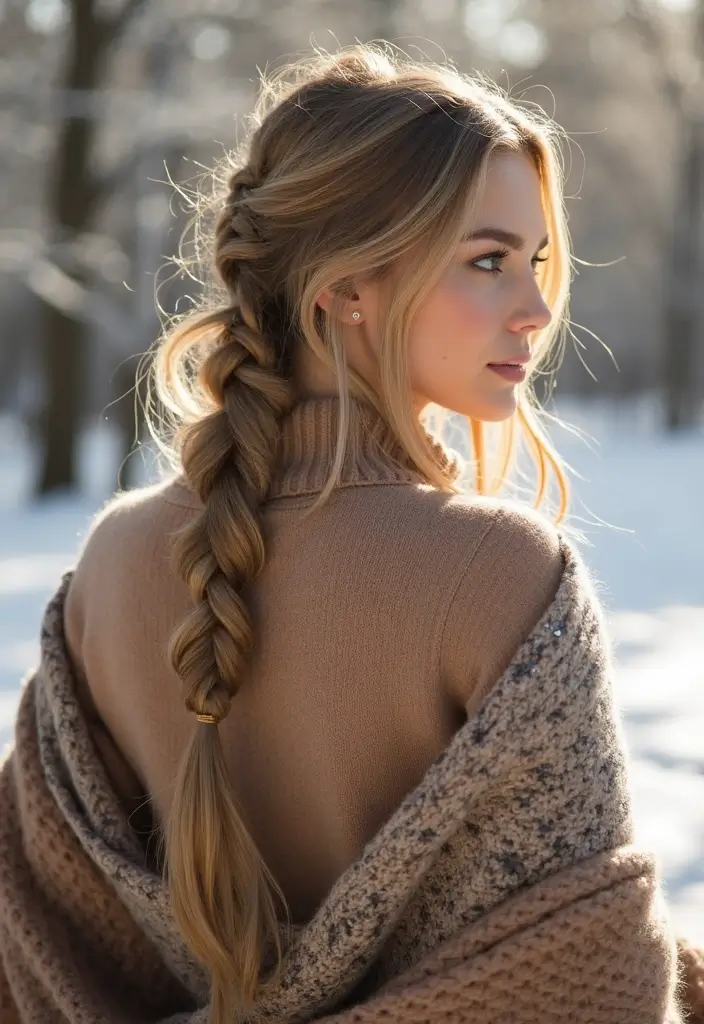 18 Cozy Braid Looks for Winter That Are Effortlessly Gorgeous! - 2. Boho Fishtail Braid
