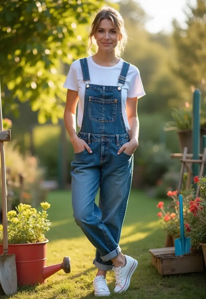20 Casual Jeans for Seniors That Are Perfect for Any Day (You’ll Want #7!) - 8. Denim Overalls