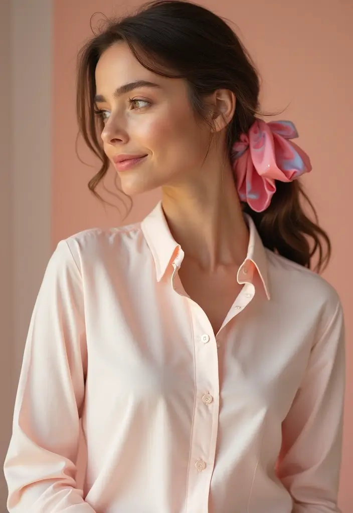 20 Clothing Hacks You Wish You Knew Sooner (Your Closet Will Thank You!) - 5. Utilize a Hair Tie for Buttoned Shirts