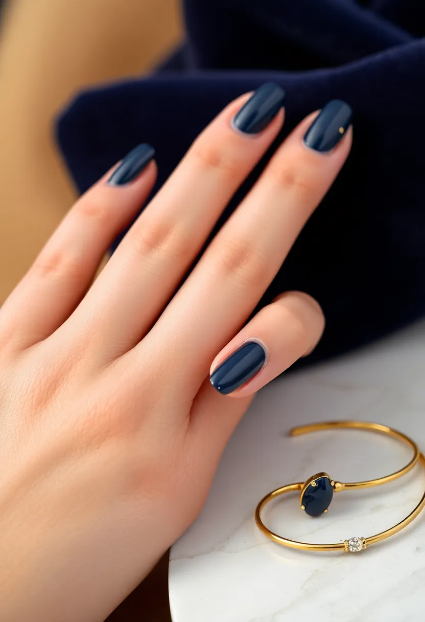 30 Nail Color Ideas That Are Perfect for Every Season (You’ll Love #22!) - 19. Classic Navy