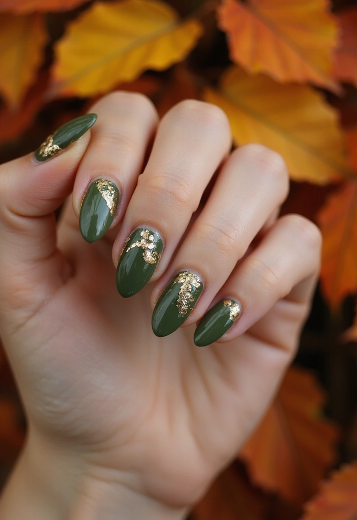 30 Nail Color Ideas That Are Perfect for Every Season (You’ll Love #22!) - 4. Earthy Olive Green