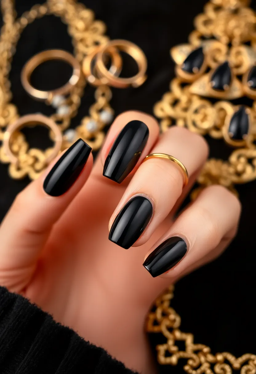 30 Nail Color Ideas That Are Perfect for Every Season (You’ll Love #22!) - 8. Chic Noir