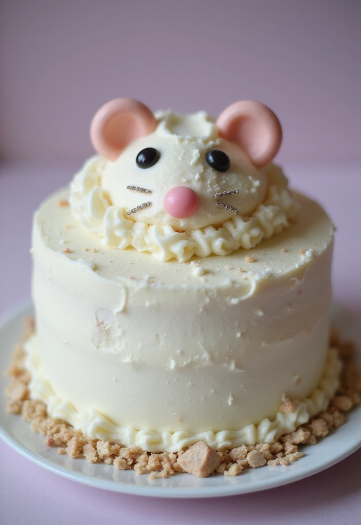 12 Rat Cake Creations That Will Steal the Show at Your Next Party! - 2. Classic Vanilla Rat Cake