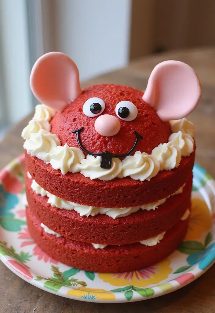 12 Rat Cake Creations That Will Steal the Show at Your Next Party! - 3. Red Velvet Rat Cake